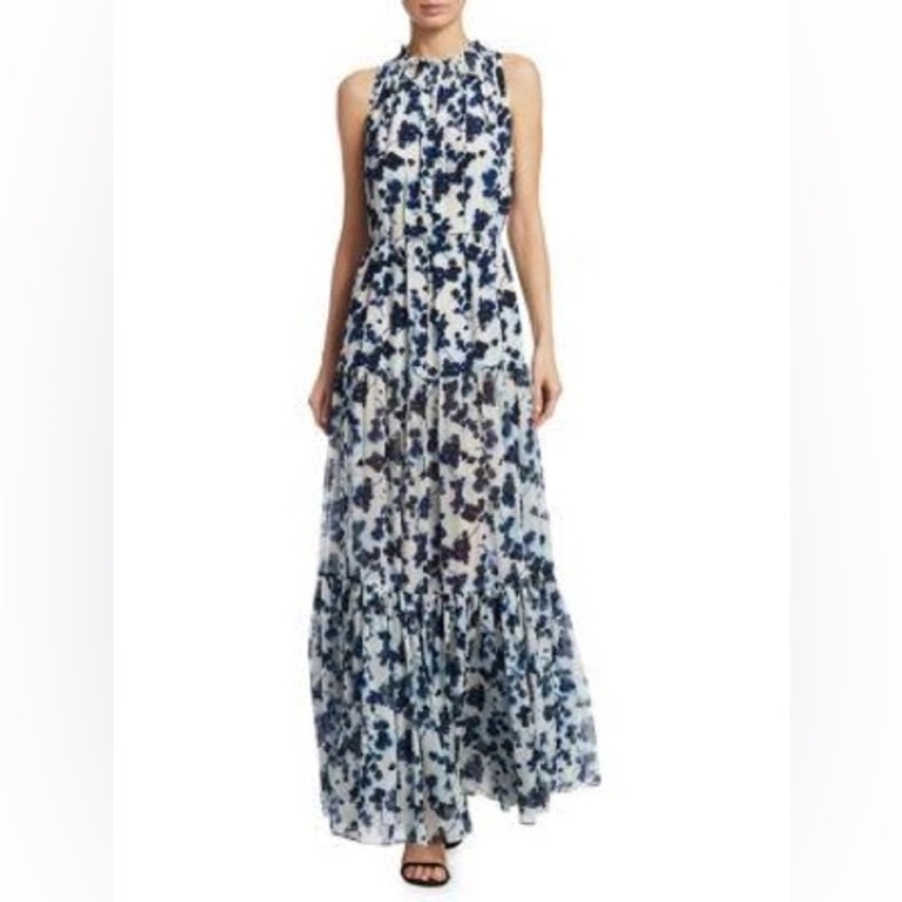Elizabeth and James Lani Ink Floral Print Maxi Dress